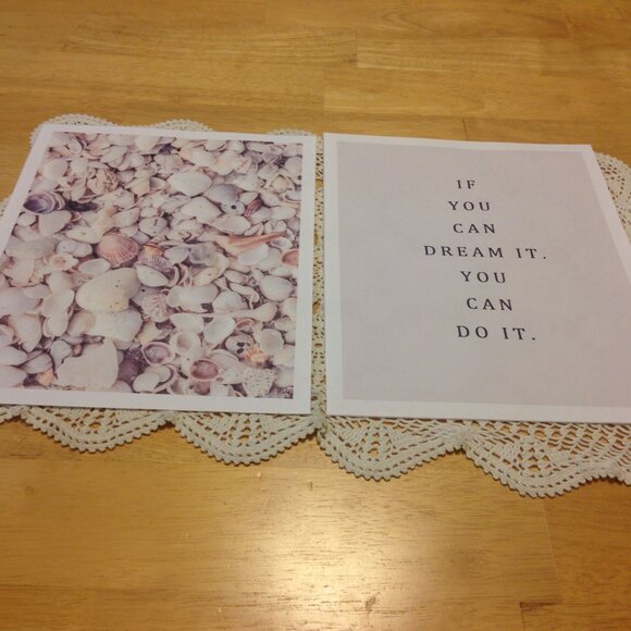 Muted Beach Scenes on canvas-look fabric prints - Picture 4 of 6